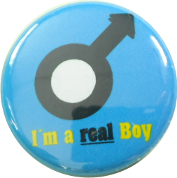 I am a real boy button